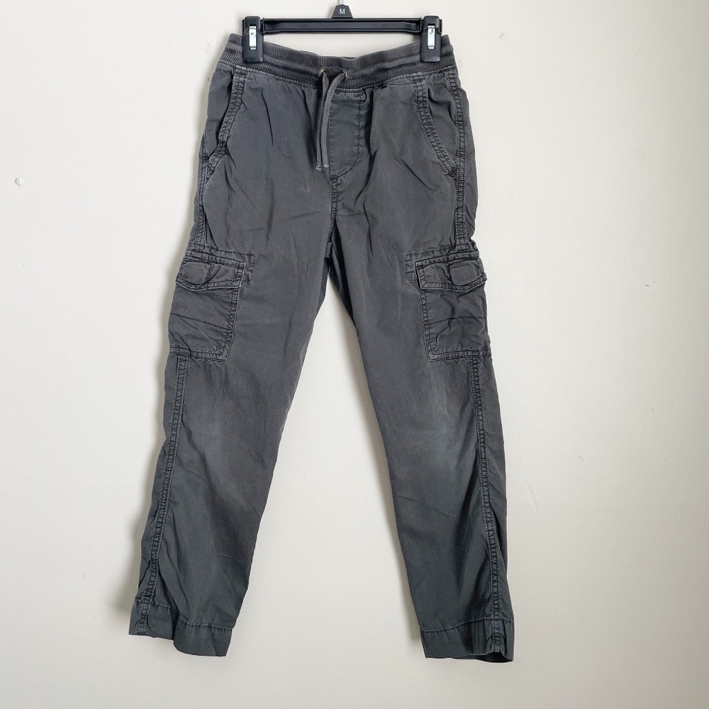 Urban Pipeline -Grey Cargo Elastic Drawstring Pants- Kids Small 6 Pockets